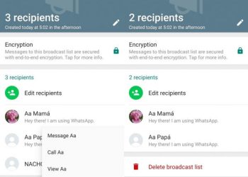 WhatsApp Broadcast Lists